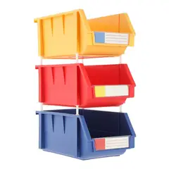 AUTORODEC - Pack 3 Cajas Organizadoras 20x15x20 cm 10 l Multicolor