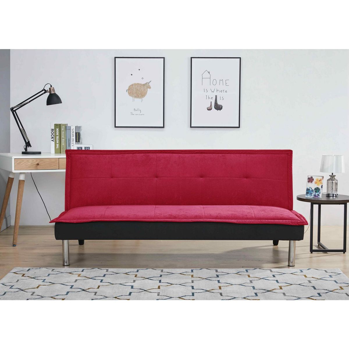 JUST HOME COLLECTION - Sofá Versalles Rojo 186x93x80 cm