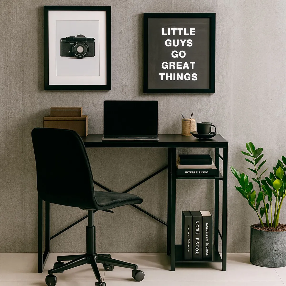 JUST HOME COLLECTION - Escritorio negro 110x50x76