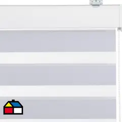 JUST HOME COLLECTION - Roller Blackout Blanco Ancho 131a145cm Alto 181a190cm