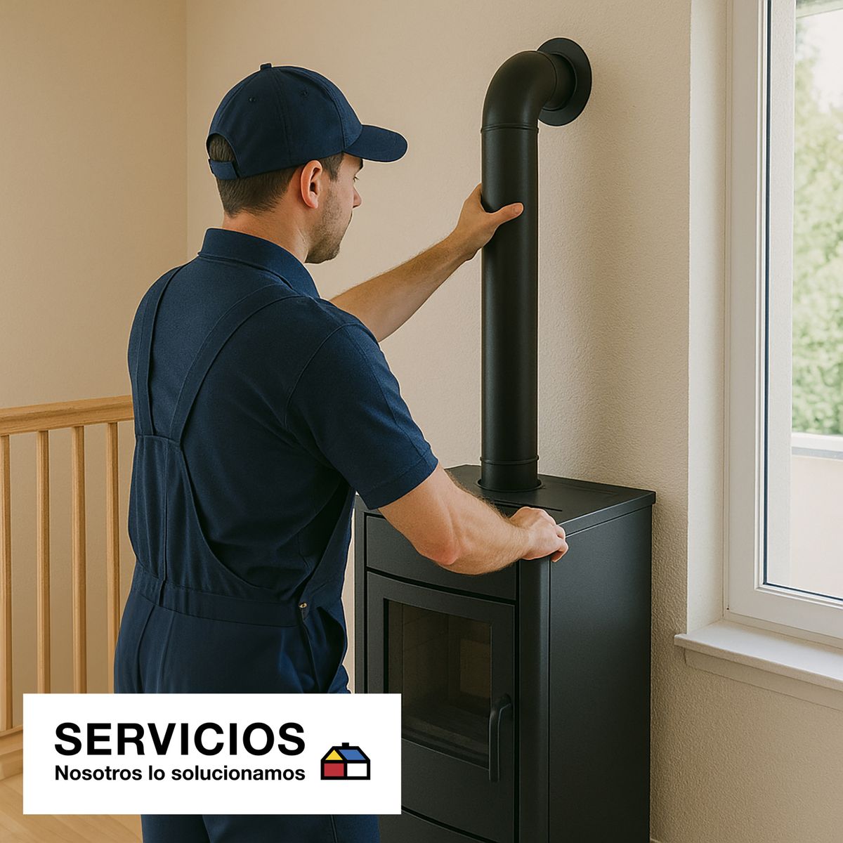 SERVICIOS HOGAR - Instalación Calefactor a Pellet en casa de 2 pisos OTRAS MARCAS