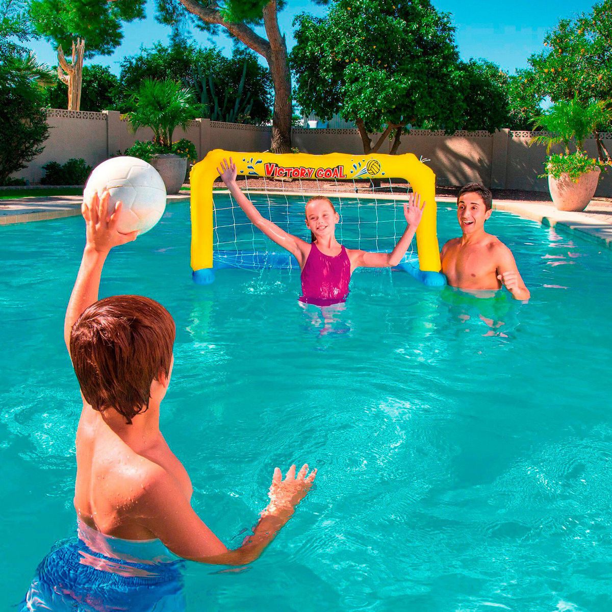 BESTWAY - Arco Inflable Polo Celeste / Amarillo 60x72x130 cm