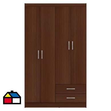 Ropero 4p2c 109x47x183 nogal.