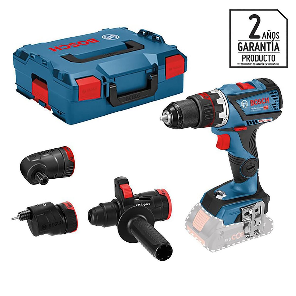 BOSCH - Taladro inlámbrico atornillador 13 mm 18V + 2 baterías