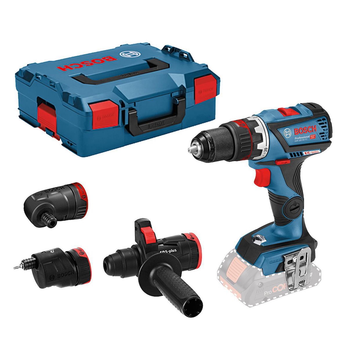 BOSCH - Taladro inlámbrico atornillador 13 mm 18V + 2 baterías
