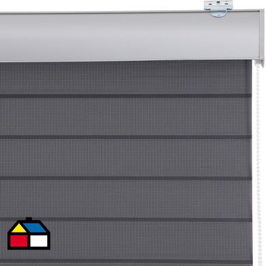 Roller Ecolux Grafito Ancho 60a100cm Alto 121a135cm