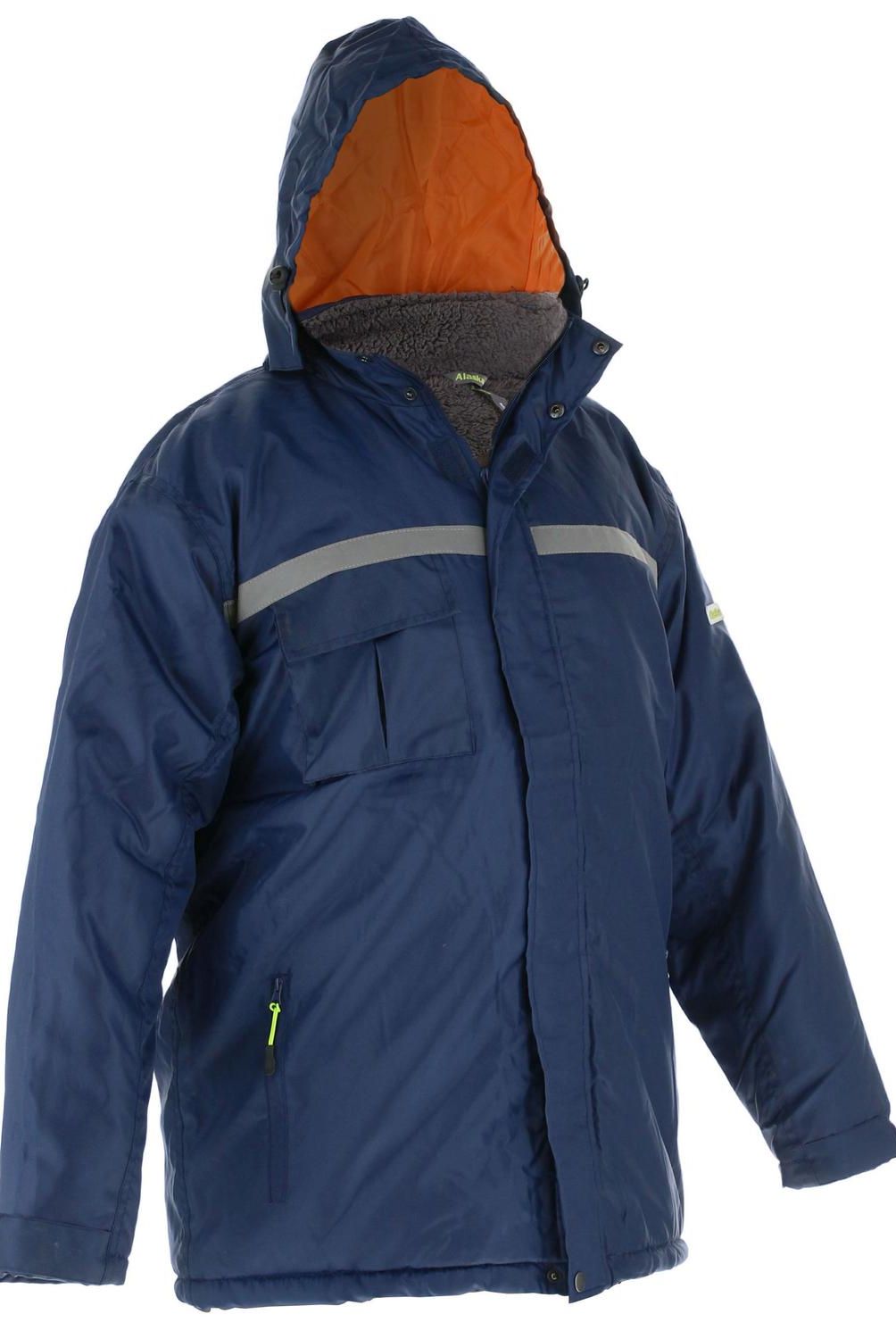 ALASKA - Parka Térmica Azul con Gorro