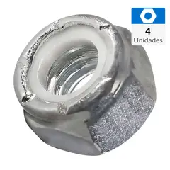 FIXSER - Tuerca seguridad nylon UNC 1/4" x 4 unidades