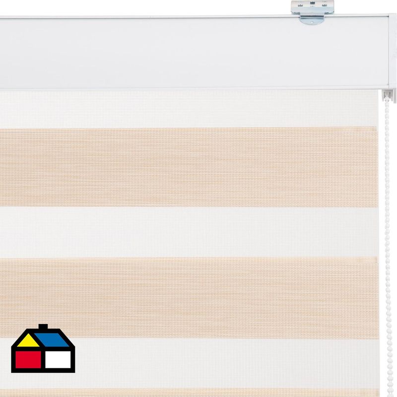 JUST HOME COLLECTION - Roller Duo Screen Beige Ancho 161 cm a 175 cm Alto 241 cm a 250 cm