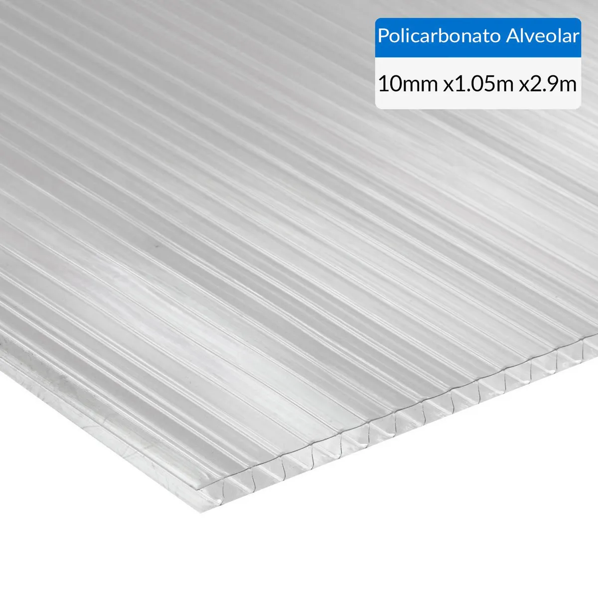 DVP - Plancha Policarbonato Alveolar 10 mm 105x290 cm Transparente