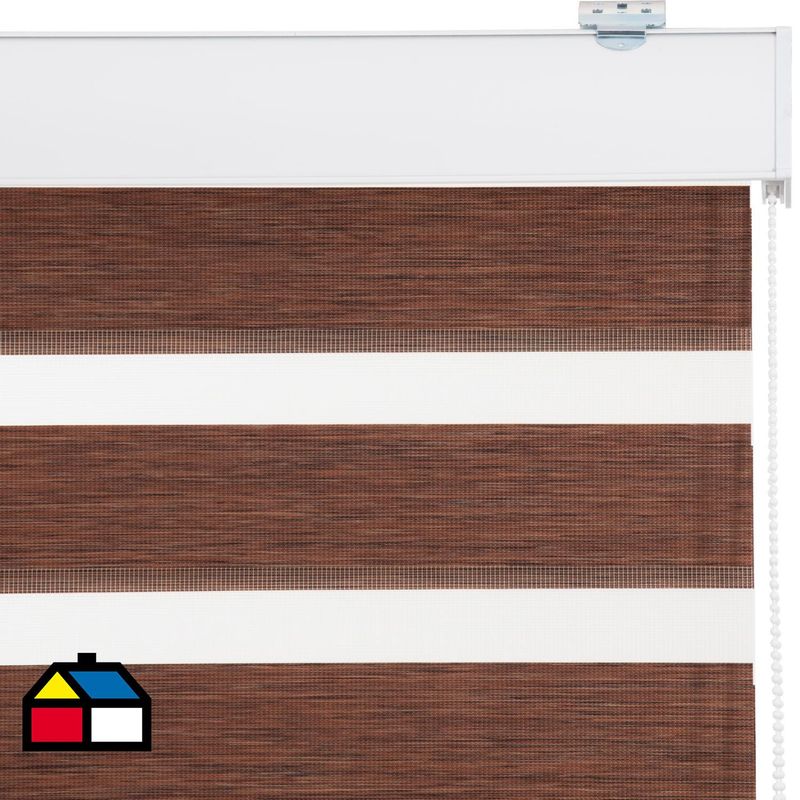 JUST HOME COLLECTION - Roller Duo Screen Café Ancho 236 cm a 250 cm Alto 121 cm a 135 cm