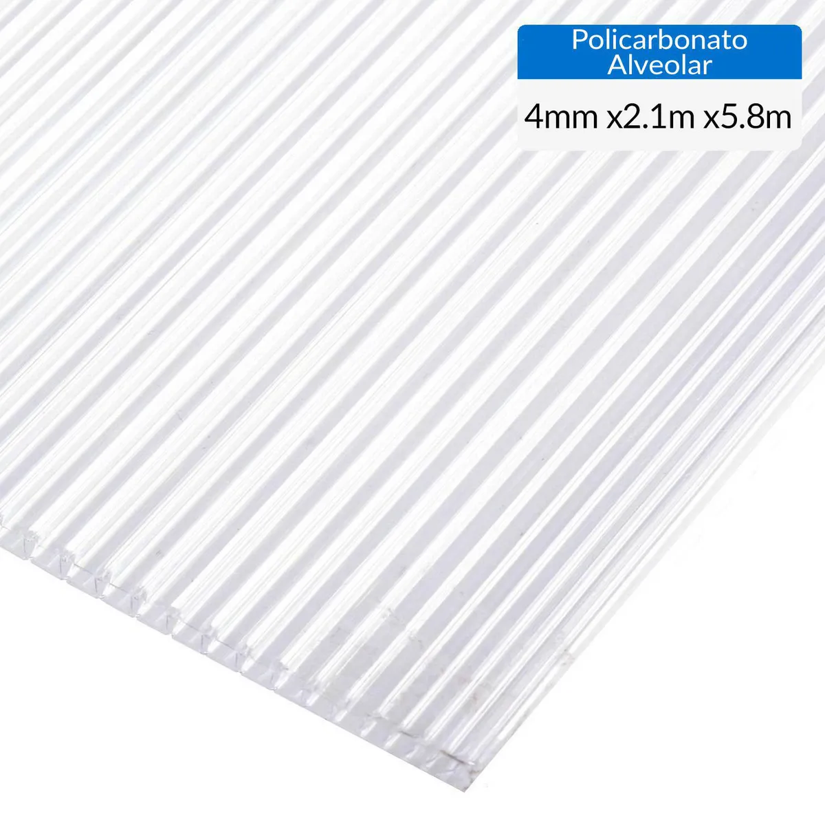 DVP - Plancha Policarbonato Alveolar 4 mm 210x580 cm Transparente