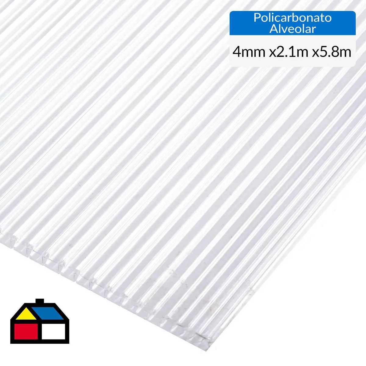 DVP - Plancha Policarbonato Alveolar 4 mm 210x580 cm Transparente