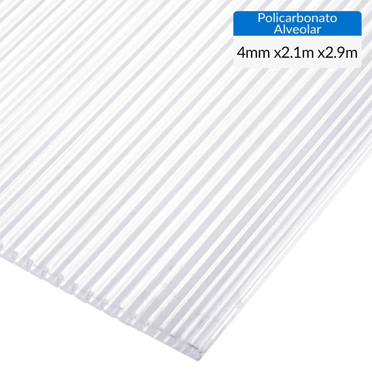 DVP - Plancha Policarbonato Alveolar 4 mm 210x290 cm Transparente