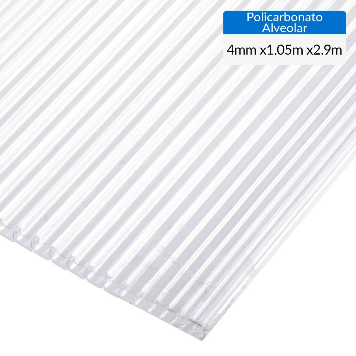 DVP - Plancha Policarbonato Alveolar 4 mm 105x290 cm Transparente