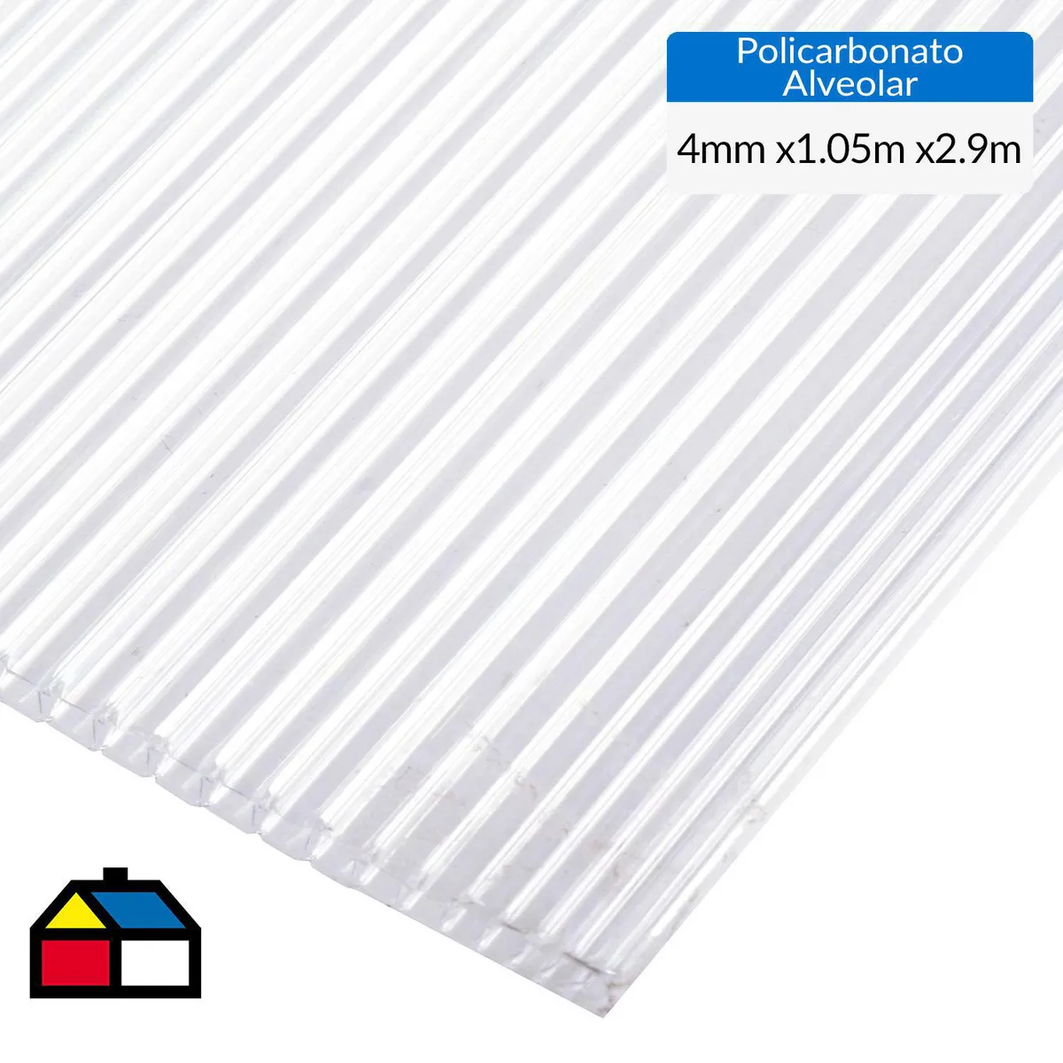 DVP - Plancha Policarbonato Alveolar 4 mm 105x290 cm Transparente