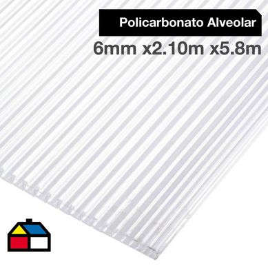 6mmx2.10mx5.80m Alveolar / Transparente.
