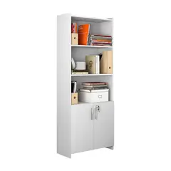 HOME MOBILI - Librero MDF 5 Nivel(es) 70x178x31 cm Blanco