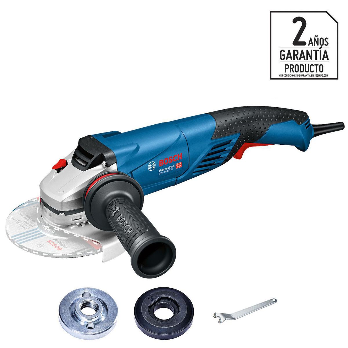 BOSCH - Esmeril angular eléctrico 4,5" 1800W