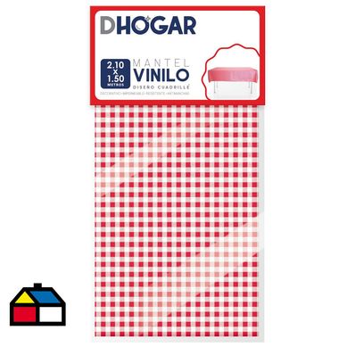 Mantel Vinil Cuadrille Rojo 210X150 FPPP 2020