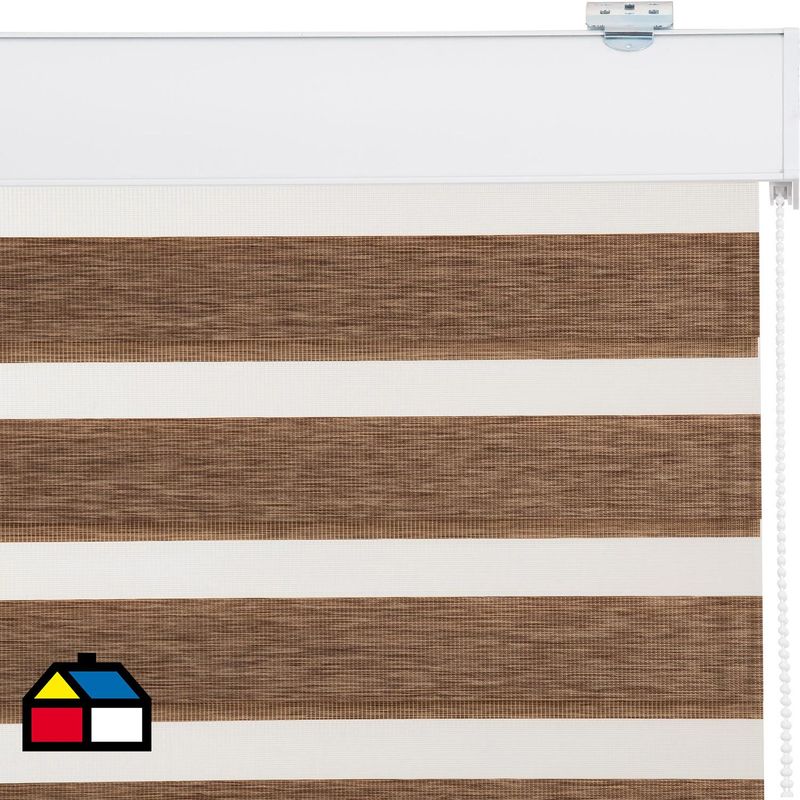 JUST HOME COLLECTION - Roller Duo Screen Tostado Ancho 221 cm a 235 cm Alto 136 cm a 150 cm