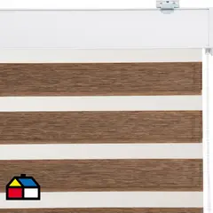 JUST HOME COLLECTION - Roller Duo Screen Tostado Ancho 60 cm a 100 cm Alto 60 cm a 105 cm