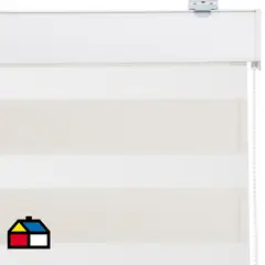 JUST HOME COLLECTION - Roller Duo Screen Blanco Ancho 60 cm a 100 cm Alto 60 cm a 105 cm