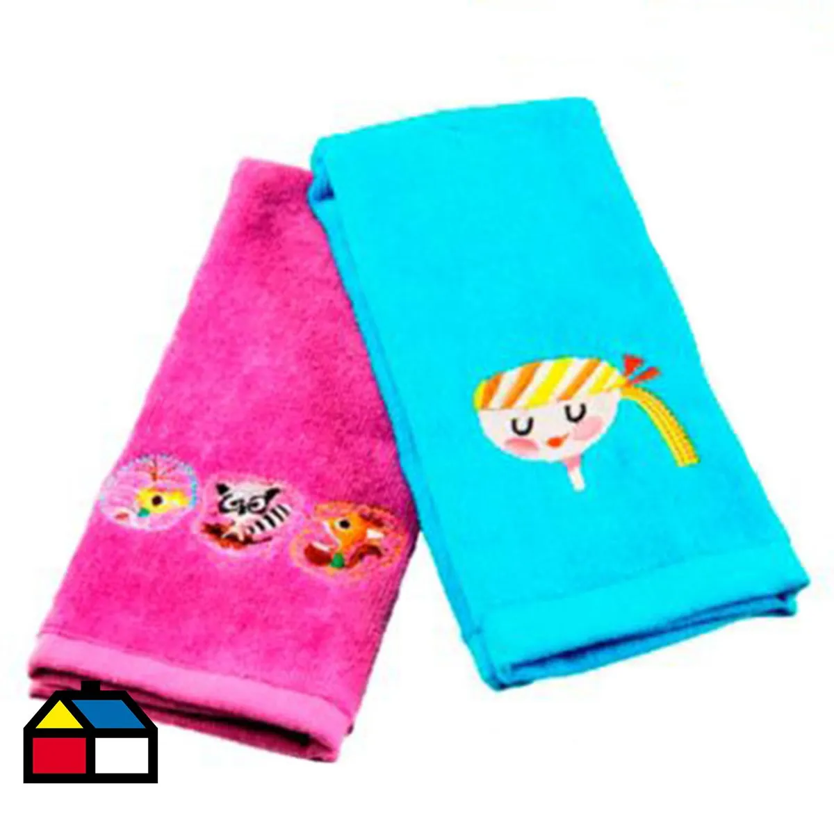 JUST HOME COLLECTION - Toalla Infantil Bordada 380 gr Algodón 30x45 cm Colores