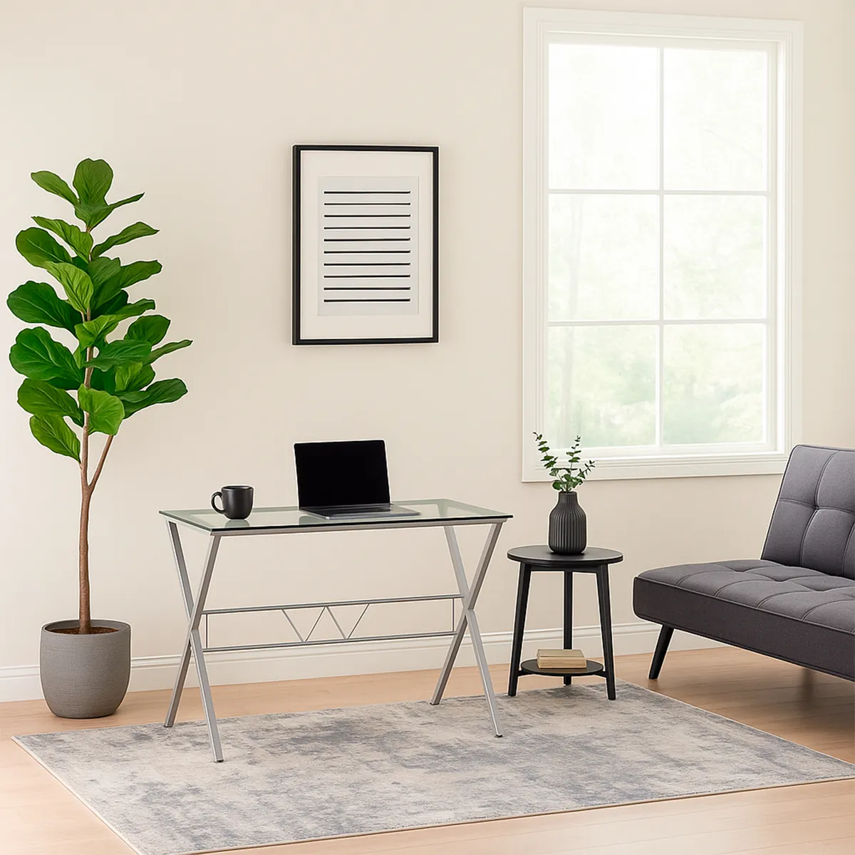 JUST HOME COLLECTION - Escritorio vidrio 110x60x74