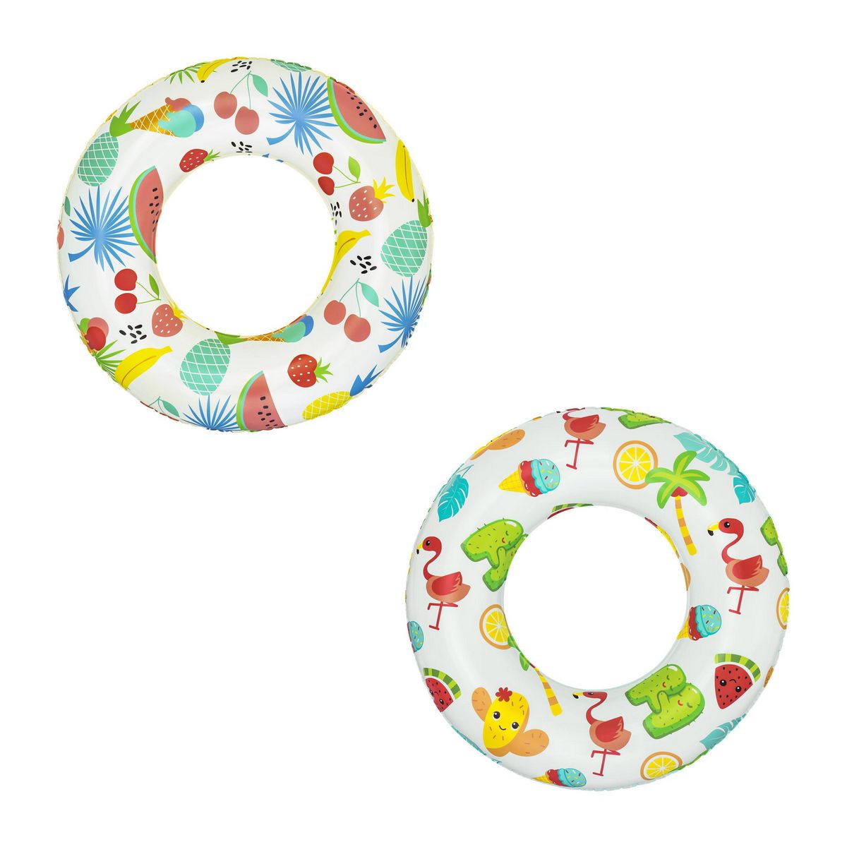 BESTWAY - Flotador Inflable Aro Multicolor 53x53x12 cm