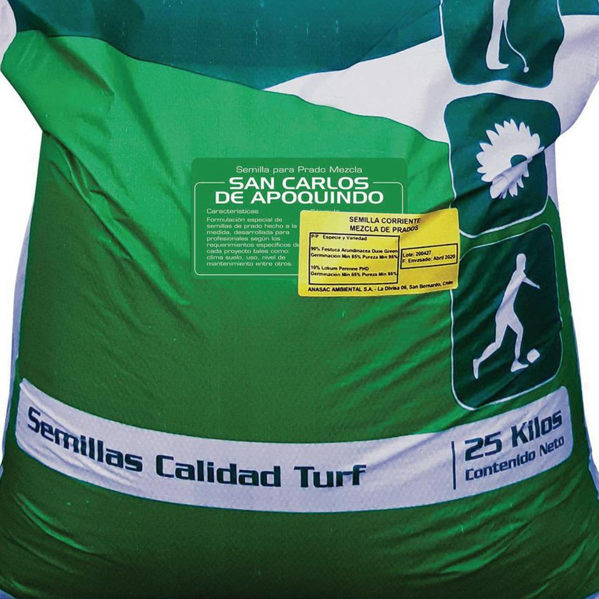 ANASAC - Semilla de Pasto San Carlos de Apoquindo 25 kg Saco