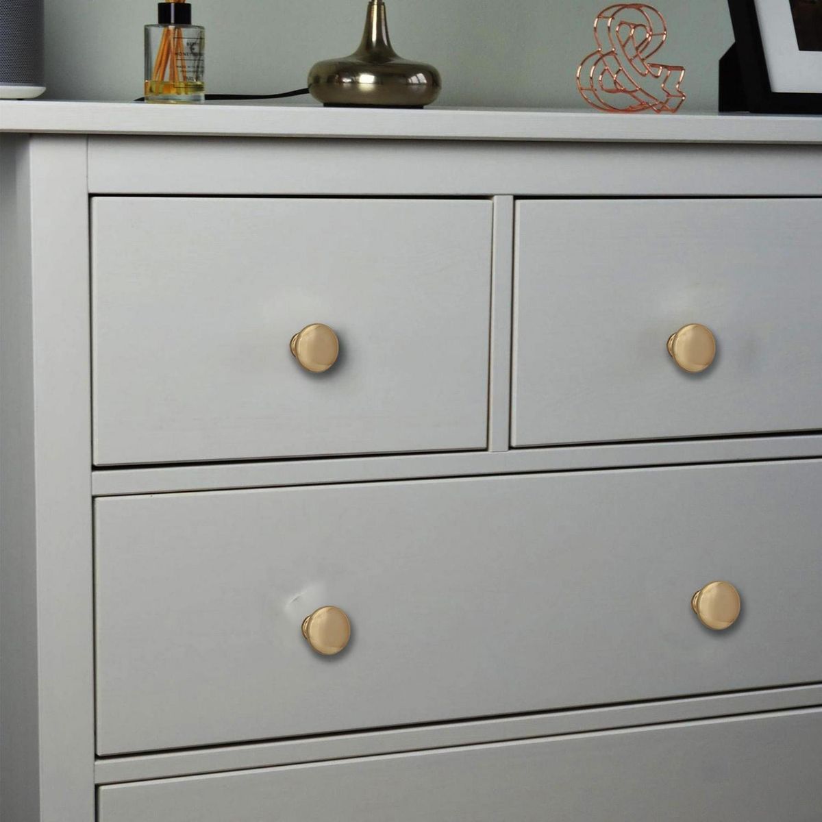 VIDHI - pack 2 pomos laton 32 mm oro