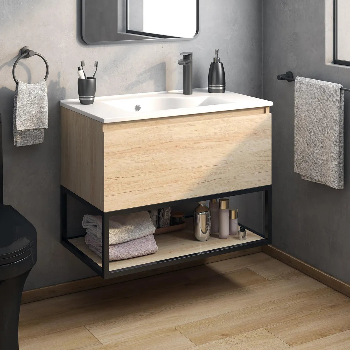 SENSI DACQUA - Mueble Baño Rover Hierro 80x46x62 cm