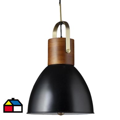 Lmpara de colgar Skagen negra 1 luz E27