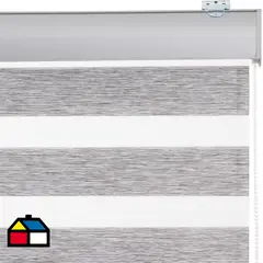 JUST HOME COLLECTION - Roller Duo Screen Gris/Plata Ancho 60 cm a 100 cm Alto 60 cm a 105 cm