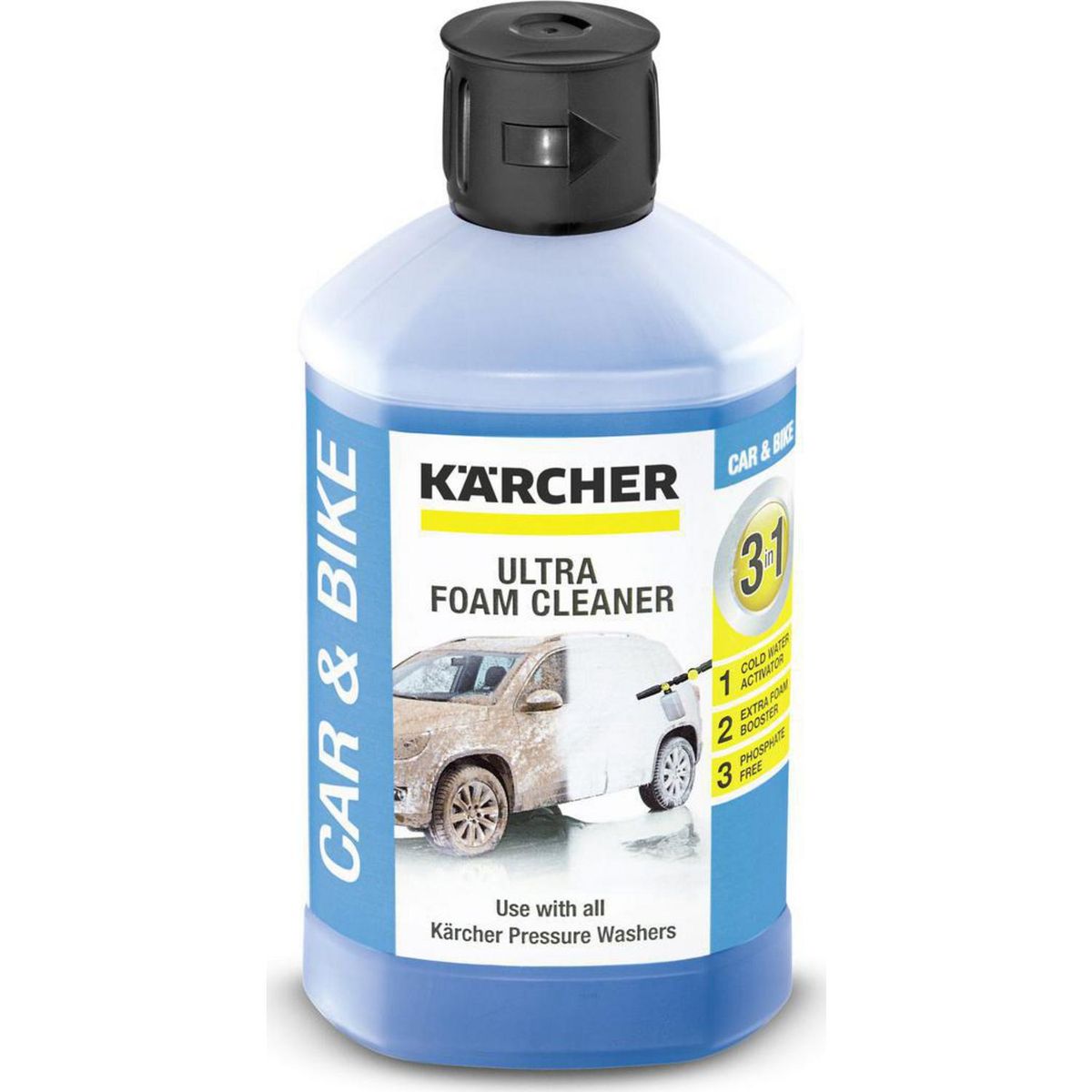 KARCHER - Champú de espuma activa para auto 1000ml, 3 en 1