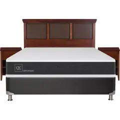 CIC - Box Spring New Ortopedic B5 Black 2 Plazas + Muebles