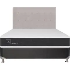 CIC - Box spring new ortopedic b5 black 2 plazas + respaldo