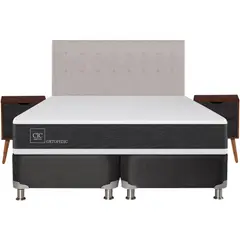 CIC - Box Spring New Ortopedic B5 Black King + Muebles