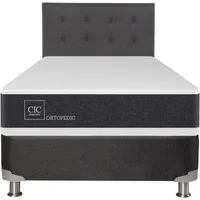 Box Spring New Ortopedic B5 Black 1.5 Plazas + Respaldo