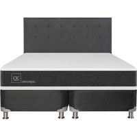 Box Spring New Ortopedic B5 Black 2 Plazas + Respaldo