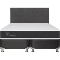 CIC - Box Spring New Ortopedic B5 Black 2 Plazas + Respaldo