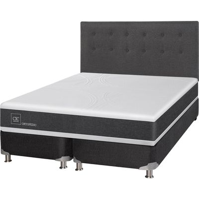 Imagen 2 del producto Box Spring New Ortopedic B5 Black 2 Plazas + Respaldo