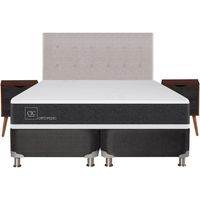 Box Spring New Ortopedic B5 Black 2 Plazas + Muebles