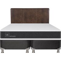 Box Spring New Ortopedic B5 Black 2 Plazas + Respaldo