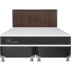 CIC - Box Spring New Ortopedic B5 Black 2 Plazas + Respaldo
