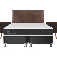 CIC - Box Spring New Ortopedic B5 Black King + Muebles