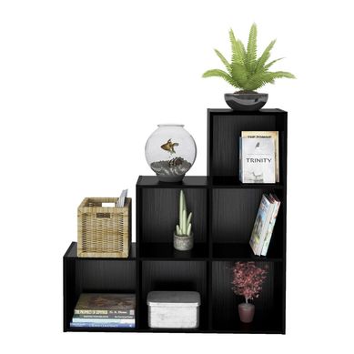 Librero estante greta negro 102,5x25x102,5 cm