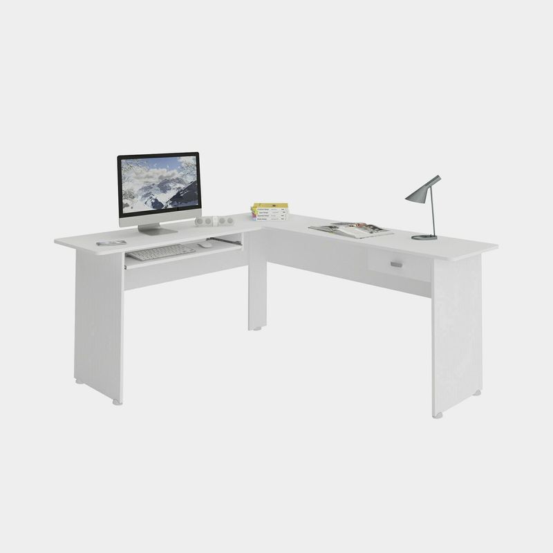 RODLER - Escritorio Cannes 165x73x150 cm Blanco