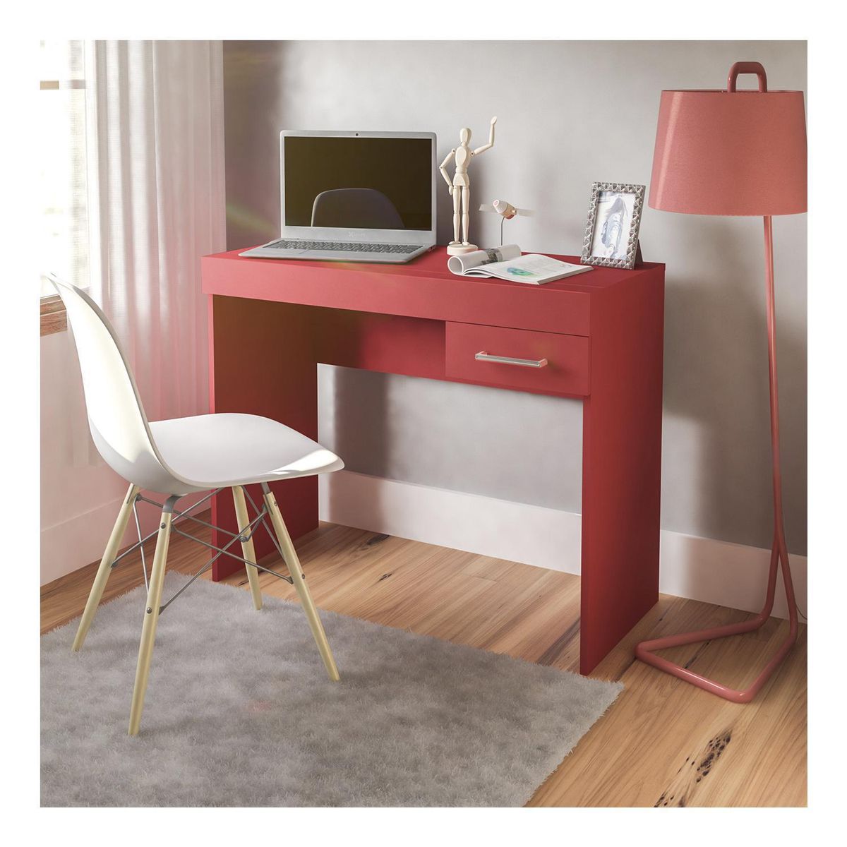 RODLER - Escritorio notebook caliz 91x41x74 cm rojo